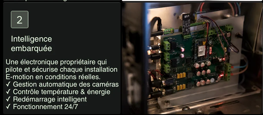 Électronique embarquée réelle développée par E-motion
