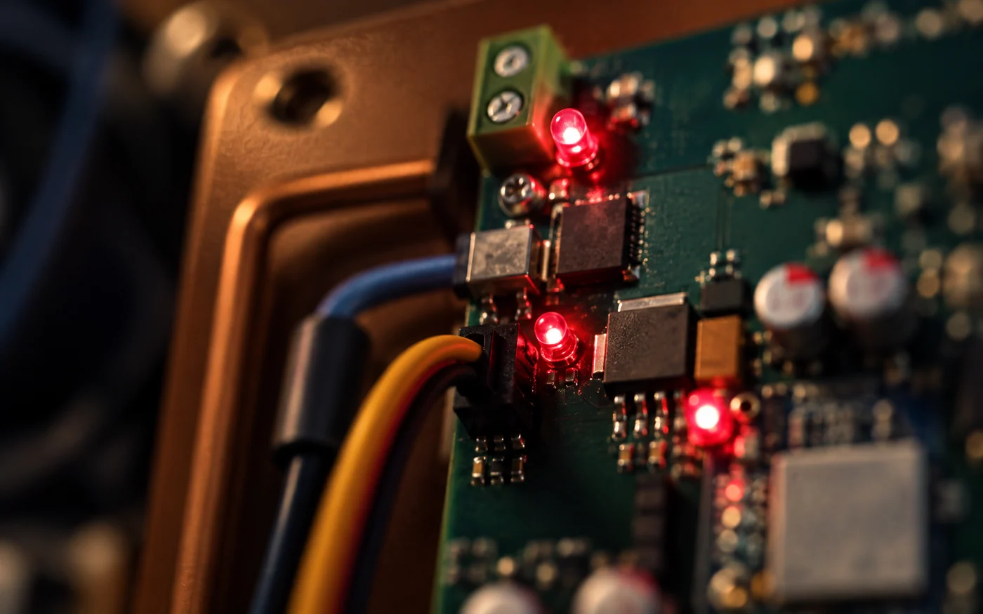 Detail of E-motion proprietary electronics